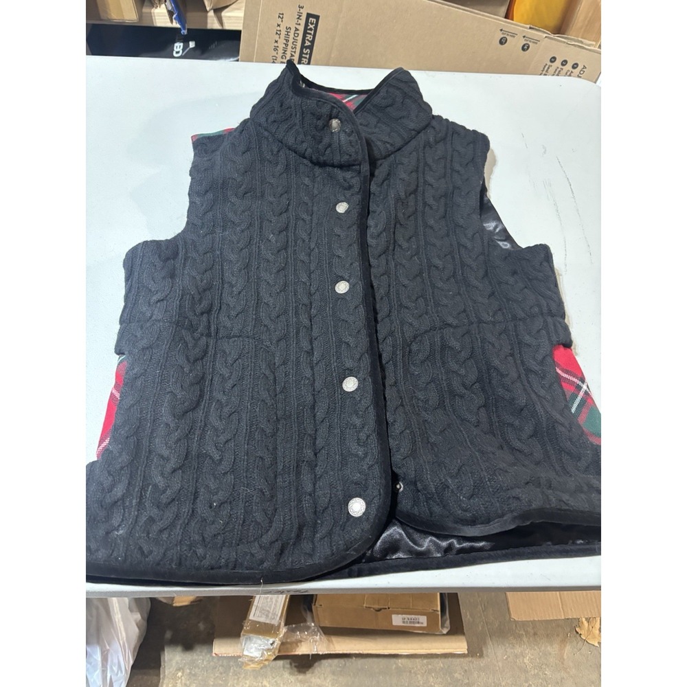 Pendleton Plaid Vest Womens Button / Zip‎ Large Christmas NWT